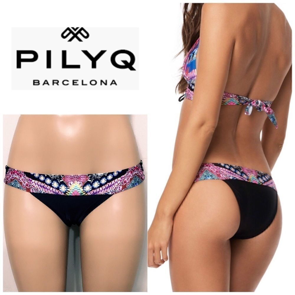 PILYQ banded teeny bikini bottom. NWT